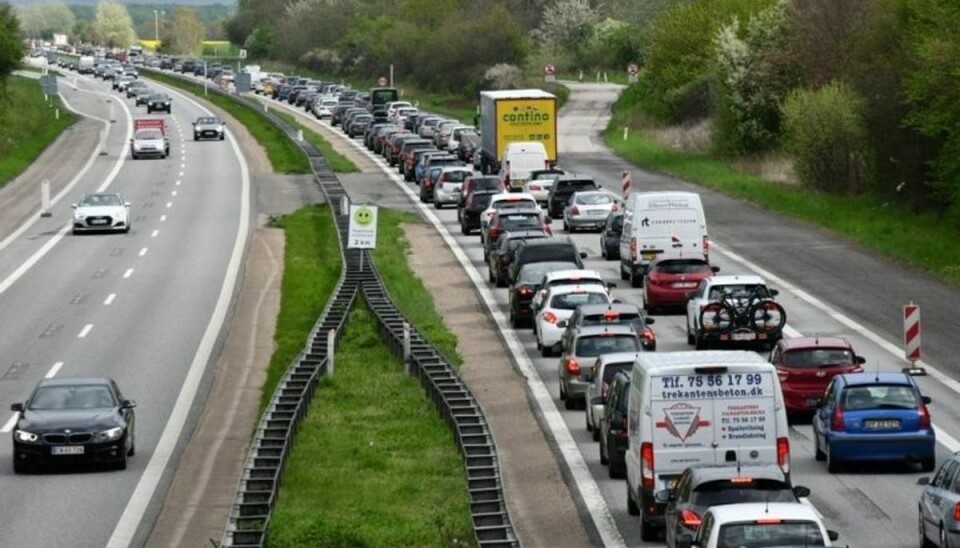 15 minutters forlænget rejsetid på motorvej Vejdirektoratet oplyser, at der formentlig vil være kø til sidst på eftermiddagen. Foto: Presse-fotos.dk.