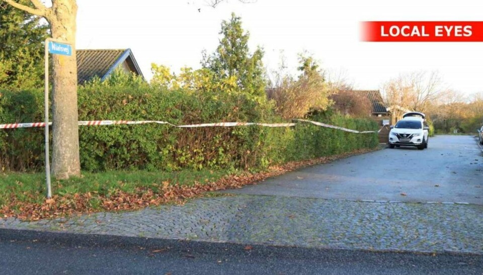 Det afspærrede hus var på Nialsvej. Foto: Local Eyes Det afspærrede hus var på Nialsvej. Foto: Local Eyes