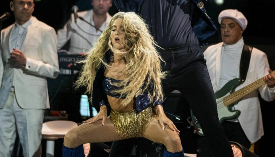 Emili Sindlev og dansepartner Mads Vad opnåede 43 point for deres Beyoncé-inspirerede showdans. – Foto: Scanpix.