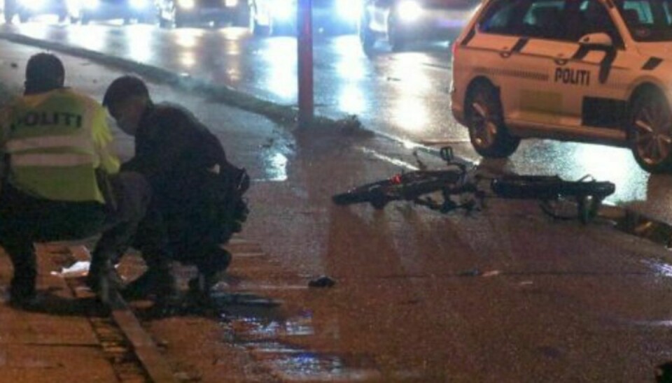 En cyklist blev i december 2020 ramt af en bil under en politijagt. Foto: Øxenholt Foto