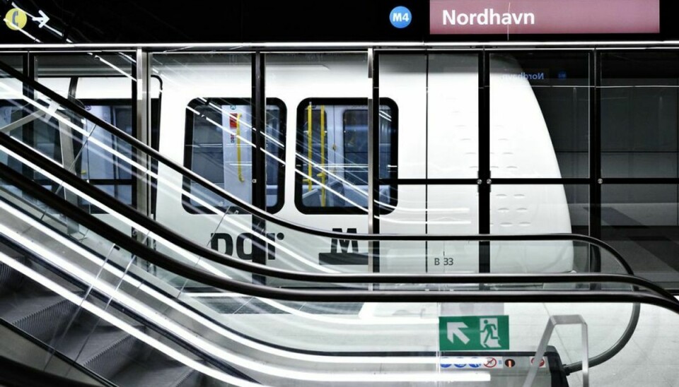 Der er problemer med metroen på linjerne M3 og M4. Foto: Philip Davali/Ritzau Scanpix