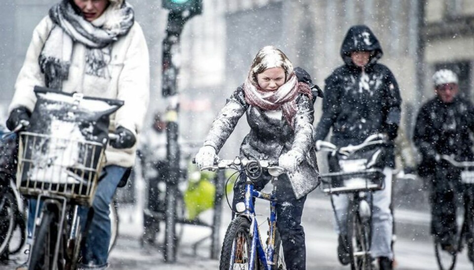 Nu vender sneen tilbage. Det bliver en kold påske. KLIK og se prognosen.(Foto: Mads Claus Rasmussen/Scanpix 2018)