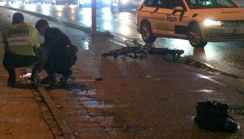 Cyklist kørt ned i dødskryds. Foto: Øxenholt Foto