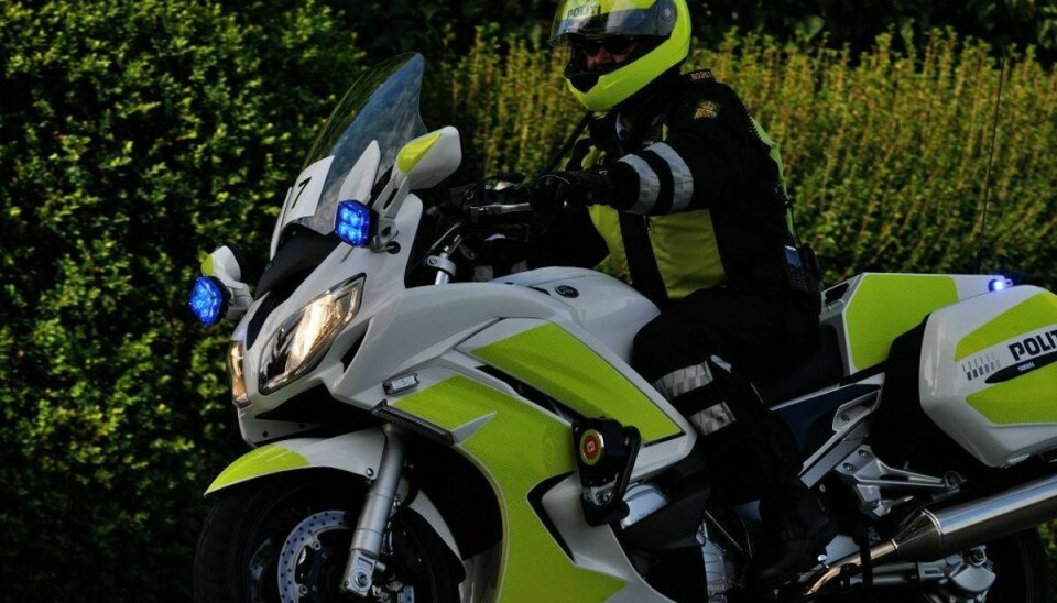 En motorcykelbetjent fik torsdag noget af en overraskelse. Og ikke på den gode måde. Foto: Colourbox.