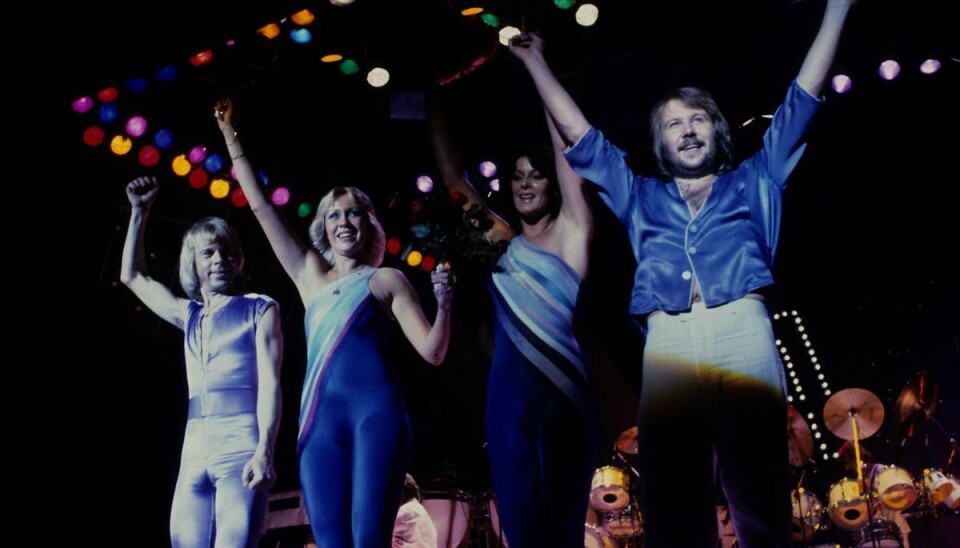 ABBA optræder i K B Hallen.Björn Ulvaeus, Agnetha Fältskog, Anni-Frid Lyngstad, Benny Andersson,