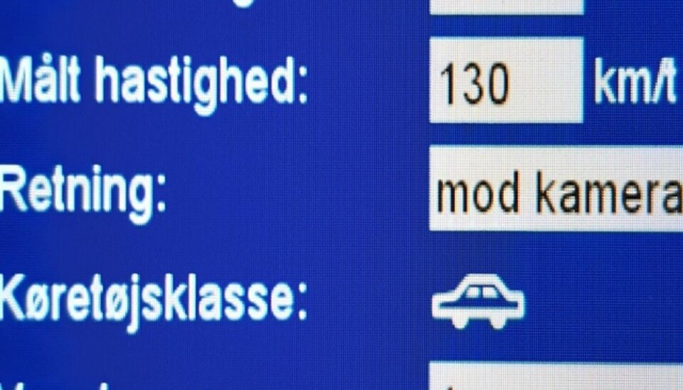 130 i timen – på landevej To bilister får et klip efter målinger ved Bække. Foto: Syd- og Sønderjyllands Politi.