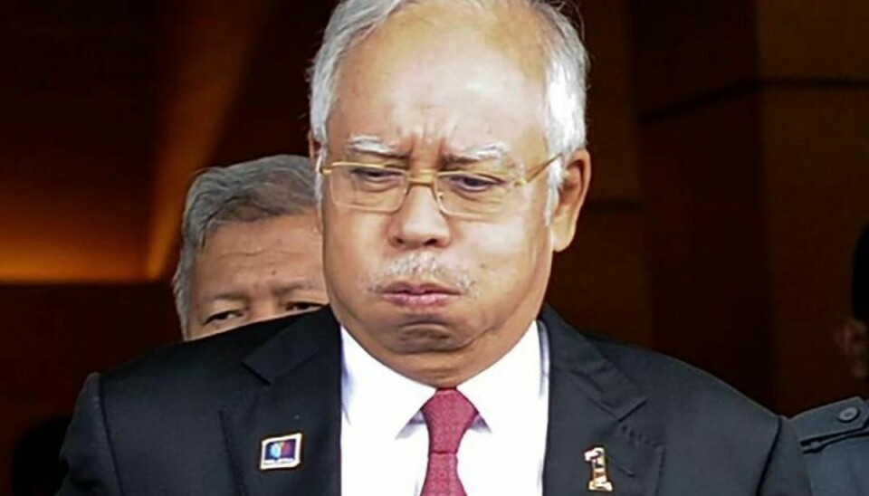 Premierminister i Malaysia, Najib Razak, var en lettet mand, da han blev frikendt for korruptionsanklager. 4,7 milliarder fra Saudi-Arabien var en gave. Foto: MOHD RASFAN/Scanpix
