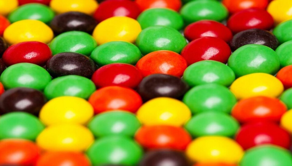Vi har 58 ton M&Ms med i håndbagagen M&M er et populært valg. Foto: Colourbox.com (Modelfoto).