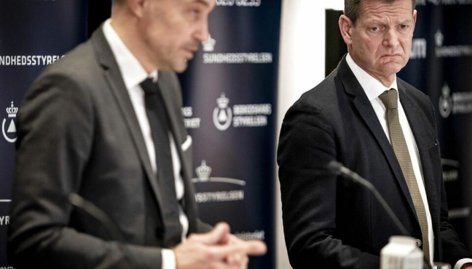 Sundheds- og ældreminister Magnus Heunicke (S) og direktør i Sundhedsstyrelsen Søren Brostrøm annoncerede i sidste uge en række nye restriktioner, der træder i kraft mandag. KLIK VIDERE OG SE DE NYE RESTRIKTIONER. (Foto: Mads Claus Rasmussen/Ritzau Scanpix) Sundheds- og ældreminister Magnus Heunicke (S) og direktør i Sundhedsstyrelsen Søren Brostrøm annoncerede i sidste uge en række nye restriktioner, der træder i kraft mandag. KLIK VIDERE OG SE DE NYE RESTRIKTIONER. (Foto: Mads Claus Rasmussen/Ritzau Scanpix)