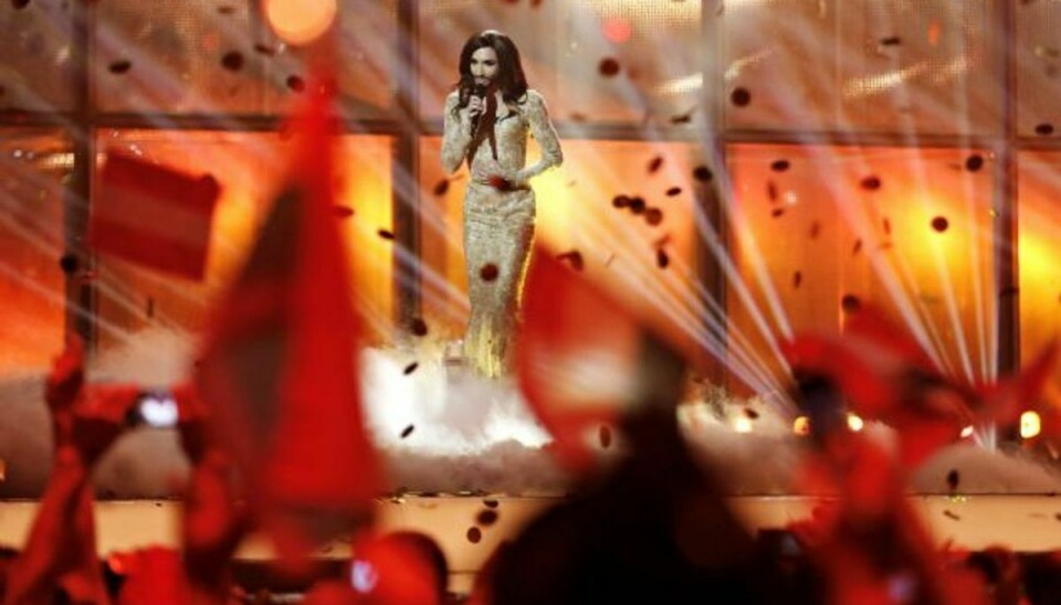 Østrigs Conchita Wurst med “Rise like a Phoenix” vandt årets Eurovision, der blev en dyr fornøjelse. Regnskabet viste et underskud på 58 millioner kroner (arkivfoto). Foto: JENS DRESLING/POLFOTO