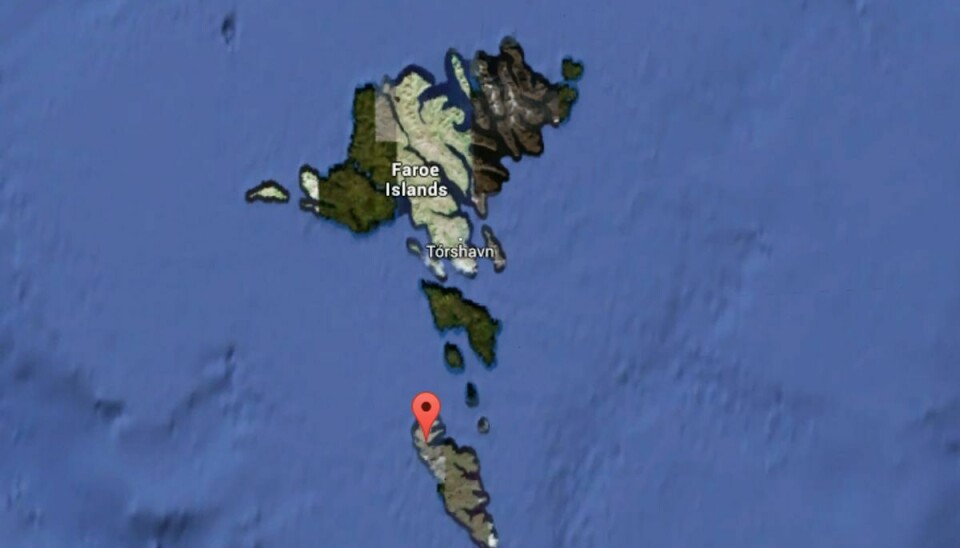 Færøsk politi mistænker, at en 36-årig mand er blevet dræbt i den lille bygd Hvalba. Screenshot: Google Earth