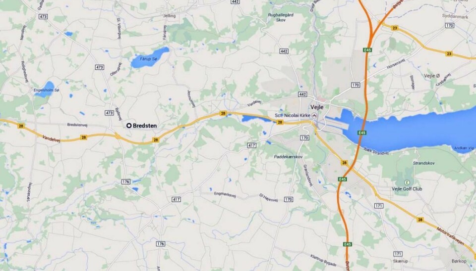 En storsvindler har franarret en mand i Bredsten en BMW i et bilsalg. Foto: Google Maps.