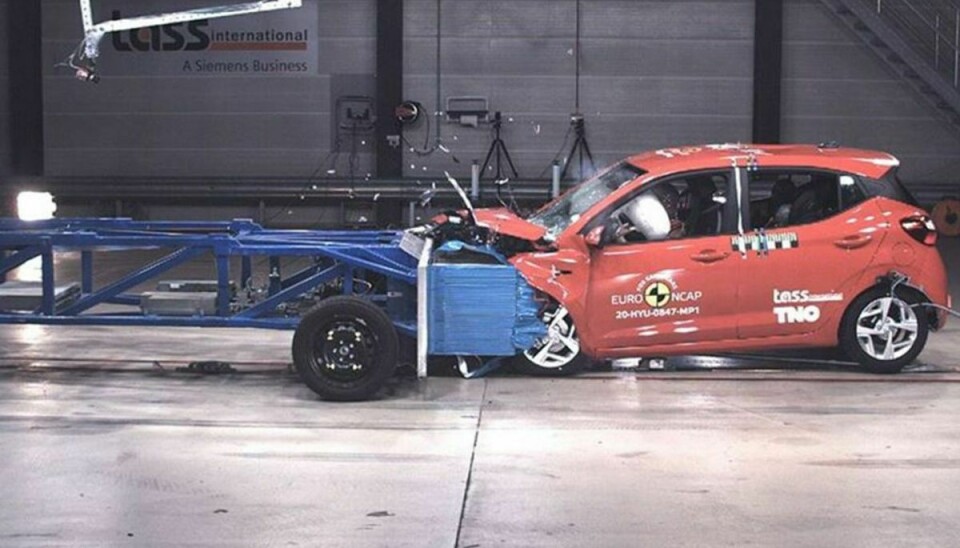 Hyundai i10 måtte nøjes med tre stjerner i testen. Foto: FDM.