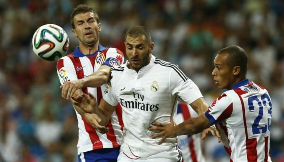 Karim Benzema scorede Real Madrids første mål mod Cordoba. Foto: Andres Kudacki/AP
