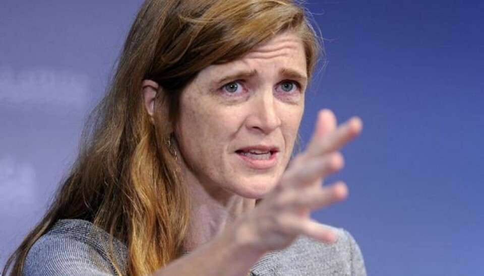 USA’s FN-ambassadør, Samantha Power, gav sin russiske kollega det glatte lag på torsdagens møde i Sikkerhedsrådet om konflikten i Ukraine. Arkivfoto. Foto: Susan Walsh/AP