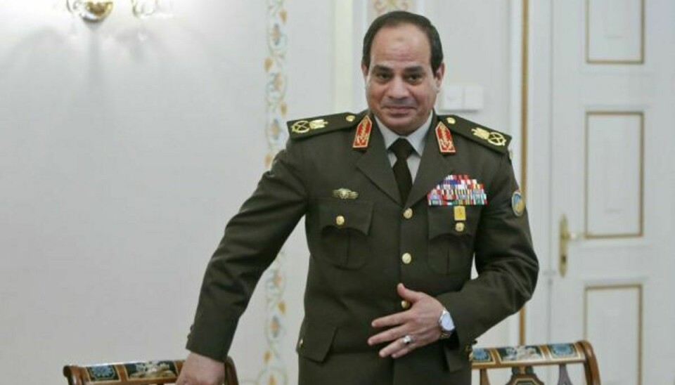 Den nuværende præsident i Egypten, Abdel Fattah al-Sisi har set det som hans personlige ansvar at få medlemmer fra Det Muslimske Broderskab dømt. Foto: Maxim Shemetov/AP