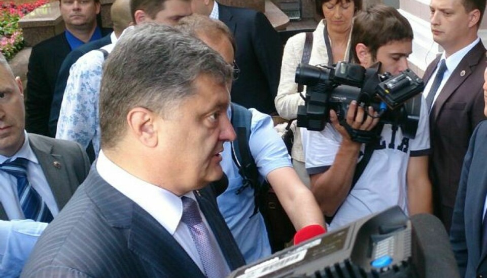 Ukraines præsident, Petro Porosjenko, har fremlagt et forslag der sikrer separatisterne mere autonomi. Foto: Anders Aarkrog Jepsen/free