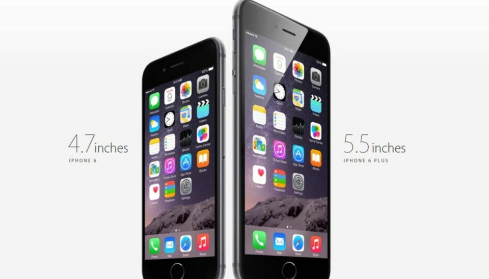 Se billederne: Apple har lanceret iPhone 6 og iPhone 6 Plus To større iPhones er en realitet. Foto: Apple.