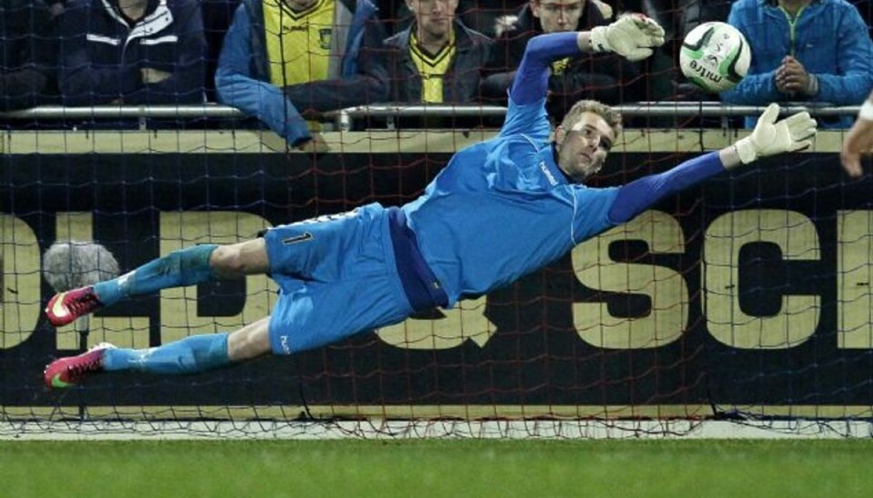 Lukas Hradecky blev snydt af et hug fra FCK-angriberen Bashkim Kadrii i søndagens opgør. Arkivfoto. Foto: JENS DRESLING/POLFOTO