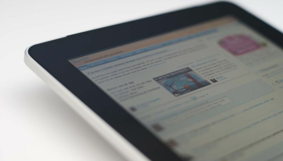 Undersøgelse: Danmark er tablet-land nummer 1 Danskerne deler den europæiske førsteplads med hollænderne, når det kommer til webbrowsing fra tablets.. Foto: Colourbox.com (Modelfoto).