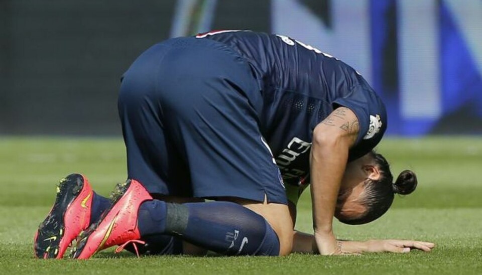 Zlatan Ibrahimovic er blevet skader og må holde en pause. Foto: Michel Euler/AP