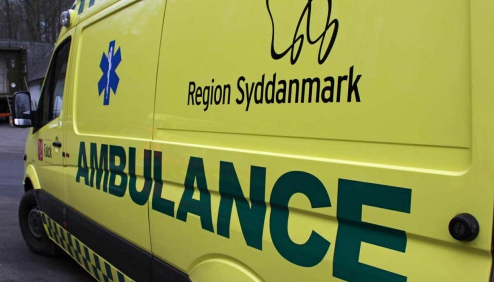 Falcks klage over syddanske ambulancer afgøres først i 2015. Foto: Elo Christoffersen (Modelfoto).