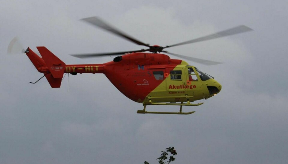 En 54-årig kvinde blev i helikopter fløjet til Rigshospitalet efter hun i sin bil fik et ildebefindende. Foto: Colourbox.com (Modelfoto).