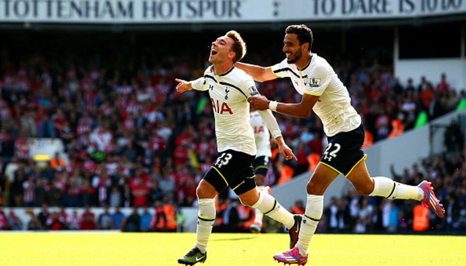 Eriksen blev helten for Tottenham Christian Eriksen scorede det afgørende mål, da Tottenham vandt 1-0 over Southampton. Foto: Getty Images.