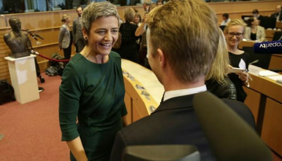Margrethe Vestager mener at vide sig sikker på, at løsningen er en garanti for den danske realkredit og dermed også for det danske renteniveau. Foto: Yves Logghe/AP