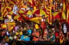 Ikke alle i Catalonien støtter ideen om løsrivelse. Billedet er fra den spanske nationaldag 12. oktober, hvor modstandere af selvstændighed samlede sig i Barcelona. Foto: Emilio Morenatti/AP