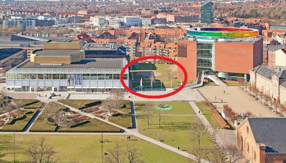 Aarhus Snow Park vil komme til at ligge på amfiscenen ved siden af Musikhuset. Foto: Colourbox